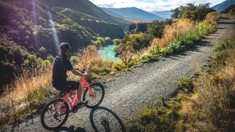 Ride the scenic Gibbston River Trail and visit the Gibbston Valley Winery for an intriguing guided tour of the winery which includes wine tasting and a visit to New Zealands largest wine cave.